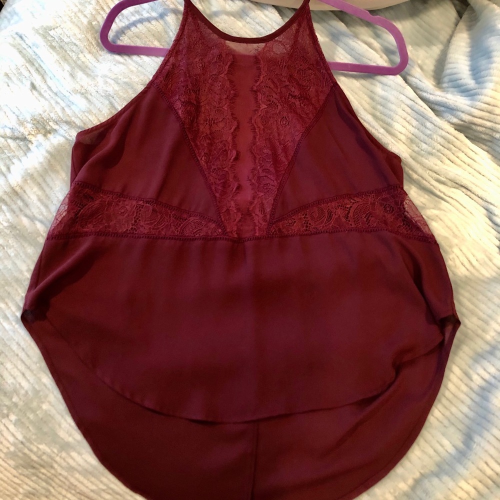 Purple flowy blouse